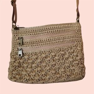 The Sak Reseda Mini Crochet Crossbody Bag | Bamboo Sparkle Malia Weave